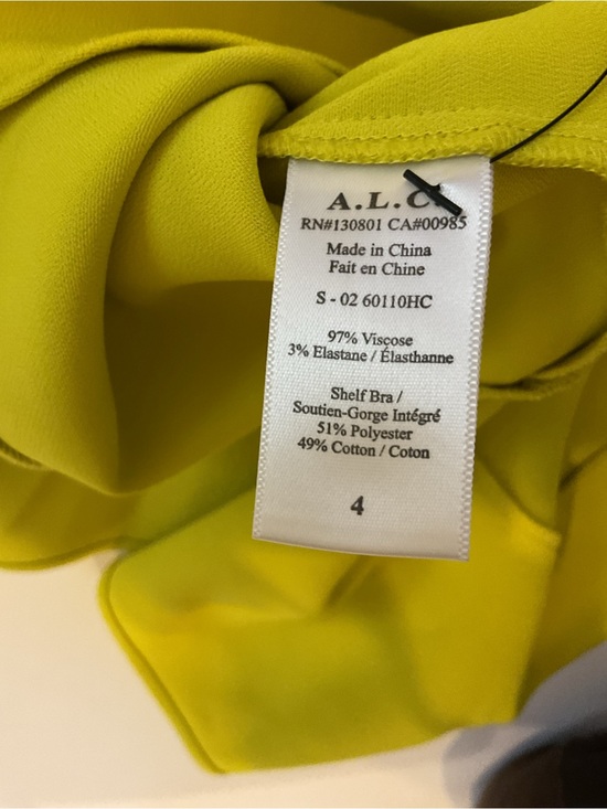 A.L.C. Strapless Ruffle Hem Dress in Lime Green A.L.C. Strapless Ruffle Hem Dress in Lime Green